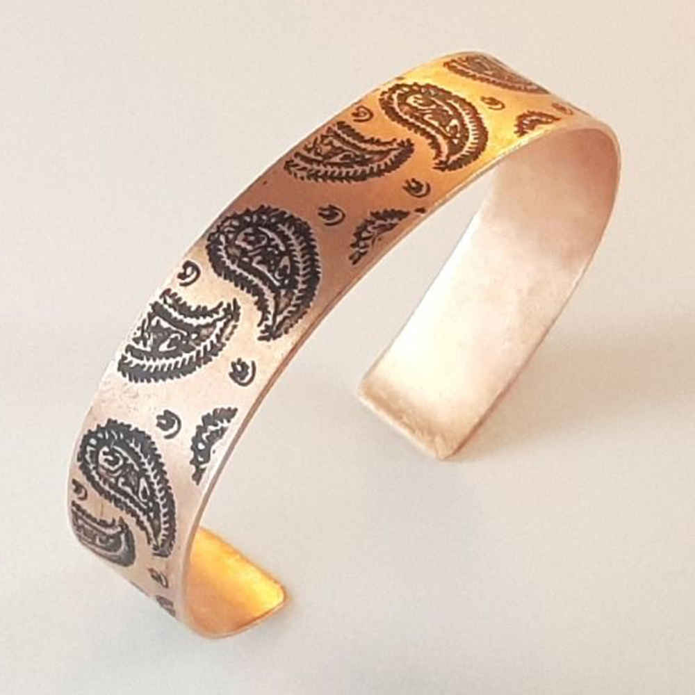 Price and Buy Persian Copper Bracelet Affirmation – Termeh - Image 3