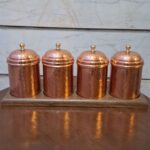 Price and Buy Persian Copper Canister Jar Handcrafted Hammered Set of 4