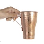 Price and Buy Persian Copper Cup – Handcrafted with Handle for Cold Drinks – Hammered Payam - Image 4