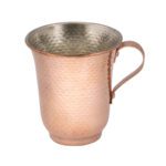 Price and Buy Persian Copper Cup – Handcrafted with Handle for Cold Drinks – Hammered Reza