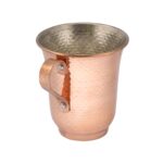 Price and Buy Persian Copper Cup – Handcrafted with Handle for Cold Drinks – Hammered Reza - Image 3