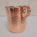 Price and Buy Persian Copper Cup – Handcrafted with Handle for Cold Drinks – Hammered Traditional - Image 4
