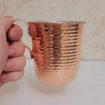Price and Buy Persian Copper Cup – Handcrafted with Handle for Cold Drinks – Hammered Traditional - Image 5