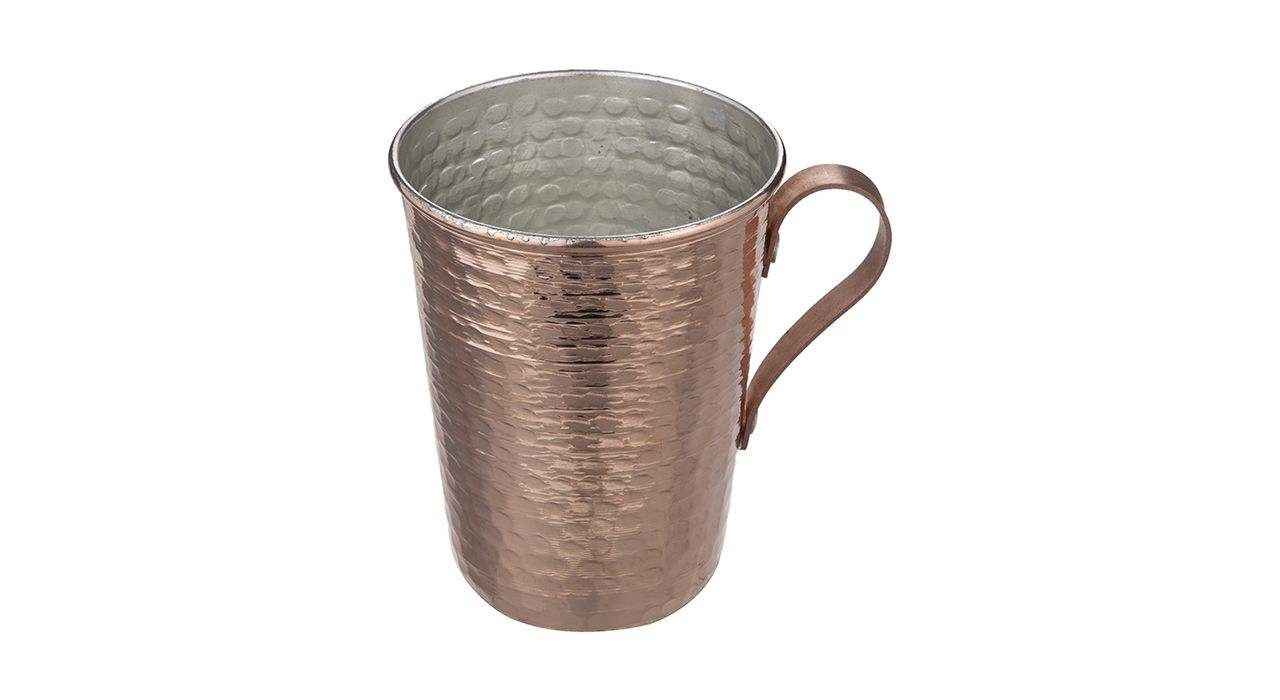 Price and Buy Persian Copper Cup – Handcrafted with Handle for Cold Drinks – Hammered Zanjani - Image 3