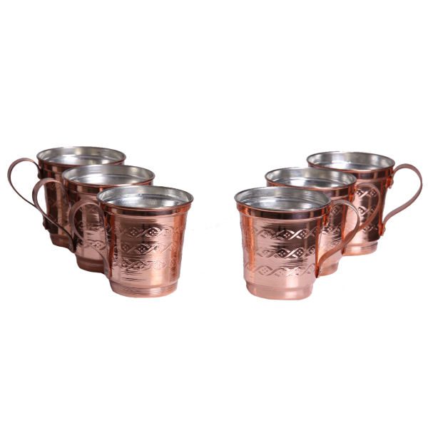 Price and Buy Persian Copper Cup – Set of 6 Handcrafted with Handle for Cold Drinks – Hammered Ava_68f6ba880bd13.jpeg Price and Buy Persian Copper Cup – Set of 6 Handcrafted with Handle for Cold Drinks – Hammered Ava