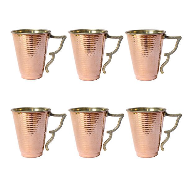 Price and Buy Persian Copper Cup – Set of 6 Handcrafted with Handle for Cold Drinks – Hammered Azari_68f6b7bd44e7b.jpeg Price and Buy Persian Copper Cup – Set of 6 Handcrafted with Handle for Cold Drinks – Hammered Azari