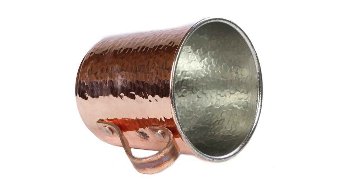 Price and Buy Persian Copper Cup – Set of 6 Handcrafted with Handle for Cold Drinks – Hammered Lale - Image 3