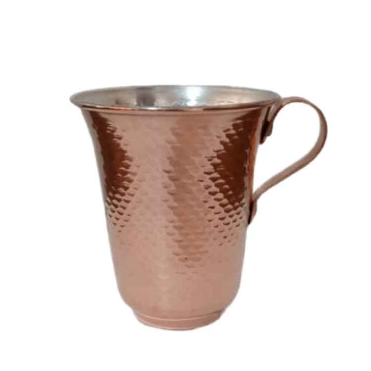 Price and Buy Persian Copper Cup – Set of 6 Handcrafted with Handle for Cold Drinks – Hammered Limak - Image 3