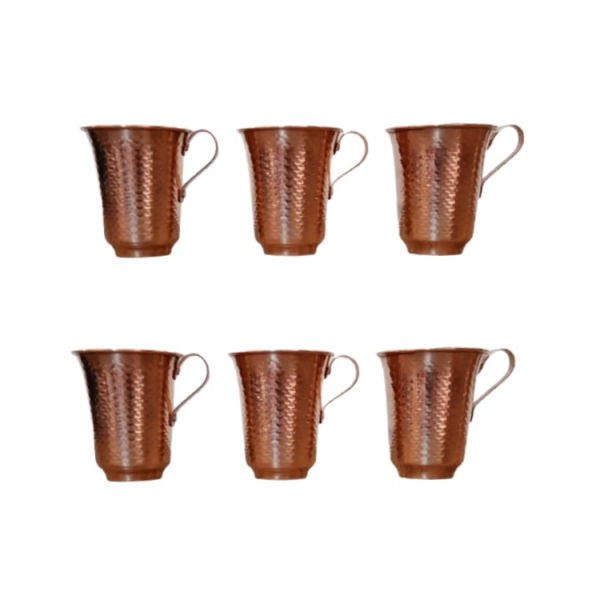 Price and Buy Persian Copper Cup – Set of 6 Handcrafted with Handle for Cold Drinks – Hammered Minel_68fb2530439eb.jpeg Price and Buy Persian Copper Cup – Set of 6 Handcrafted with Handle for Cold Drinks – Hammered Minel