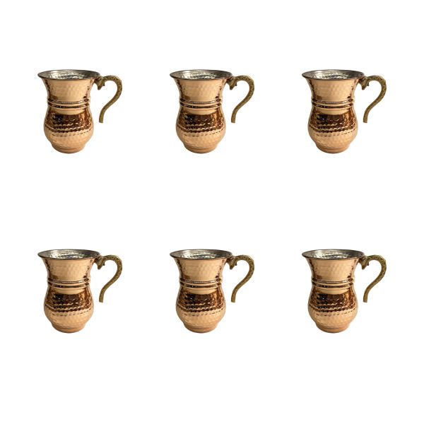 Price and Buy Persian Copper Cup – Set of 6 Handcrafted with Handle for Cold Drinks – Hammered_68f6baaa62ea9.jpeg Price and Buy Persian Copper Cup – Set of 6 Handcrafted with Handle for Cold Drinks – Hammered