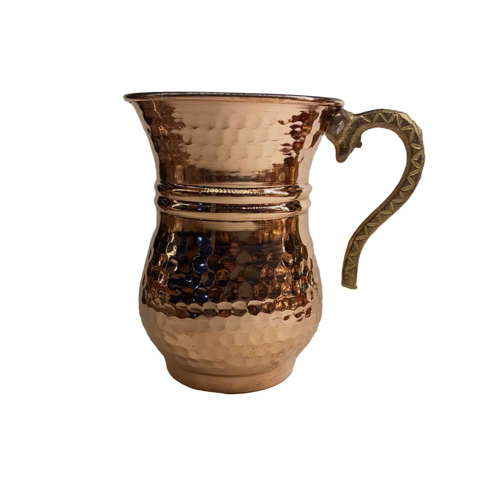 Price and Buy Persian Copper Cup – Set of 6 Handcrafted with Handle for Cold Drinks – Hammered - Image 3