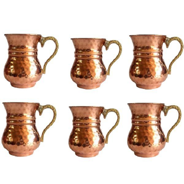 Price and Buy Persian Copper Cup – Set of 6 Handcrafted with Handle for Cold Drinks – Hammered_68fb24b61291b.jpeg Price and Buy Persian Copper Cup – Set of 6 Handcrafted with Handle for Cold Drinks – Hammered
