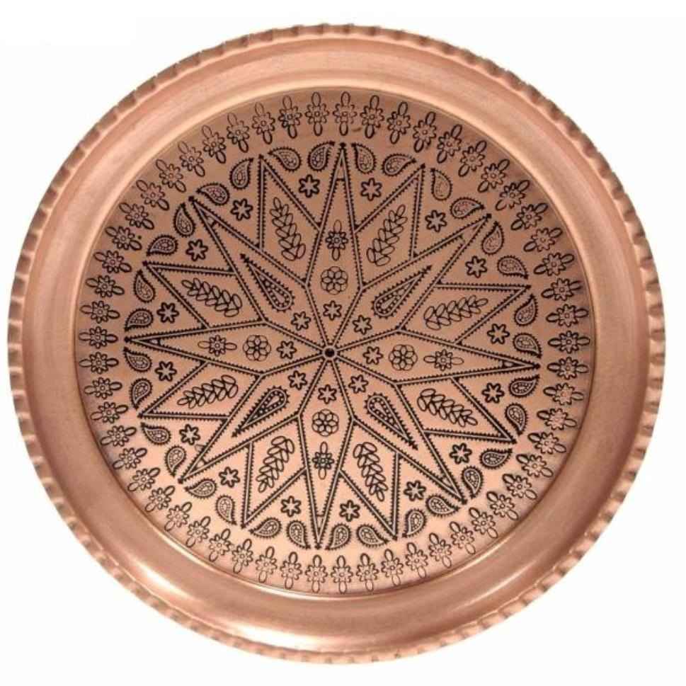 Price and Buy Persian Copper Cup – Set of 7 Handcrafted with Handle for Cold Drinks – Hammered Sun - Image 3
