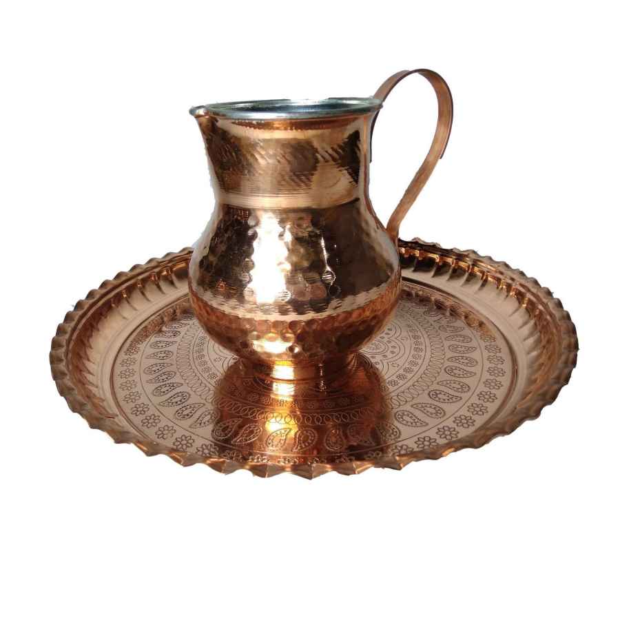 Price and Buy Persian Copper Cup – Set of 8 Handcrafted with Handle for Cold Drinks – Hammered Lale - Image 3
