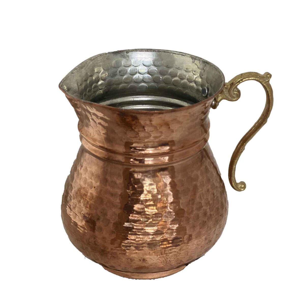 Price and Buy Persian Copper Cup – Set of 8 Handcrafted with Handle for Cold Drinks – Hammered Moon - Image 3