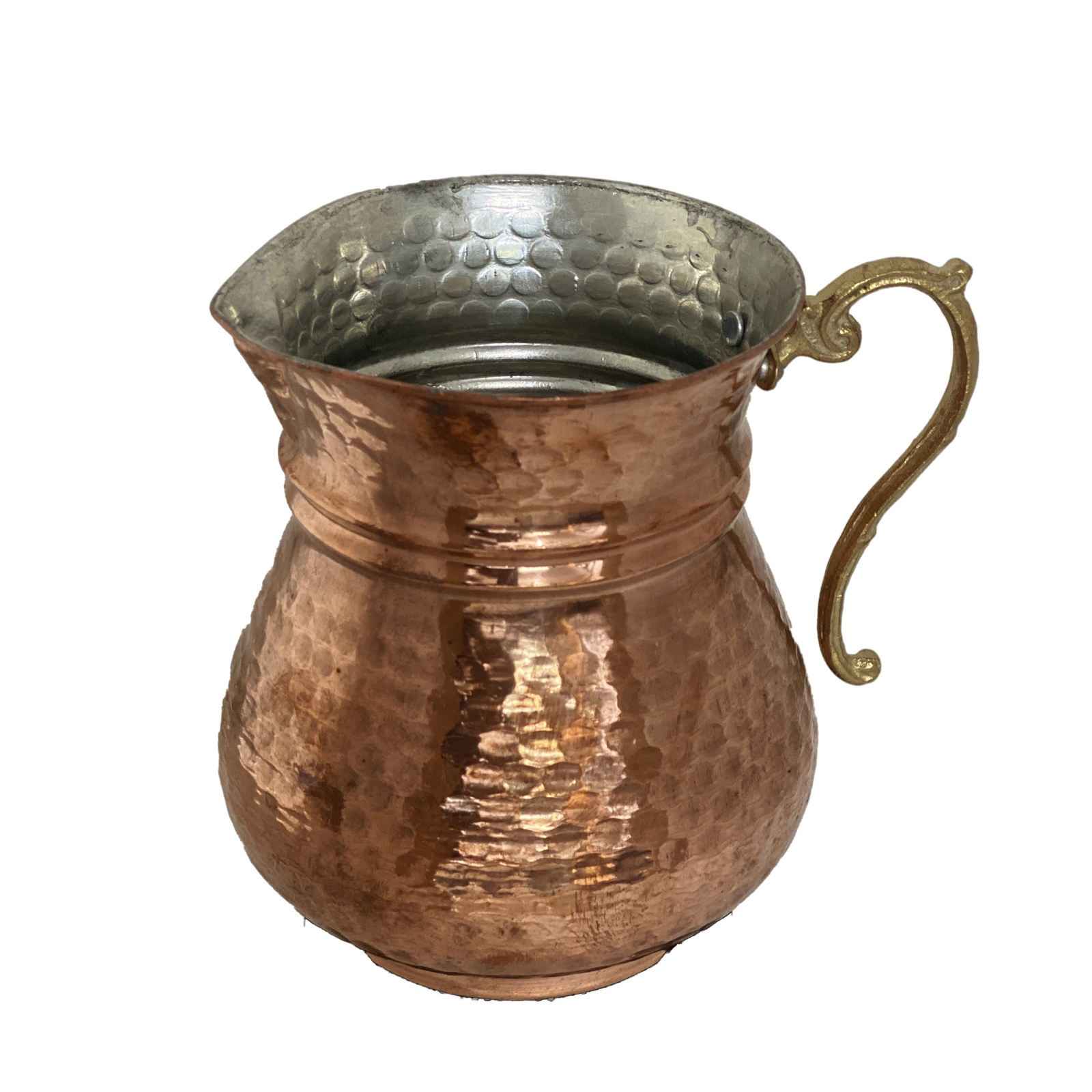 Price and Buy Persian Copper Cup – Set of 8 Handcrafted with Handle for Cold Drinks – Hammered Moon - Image 3
