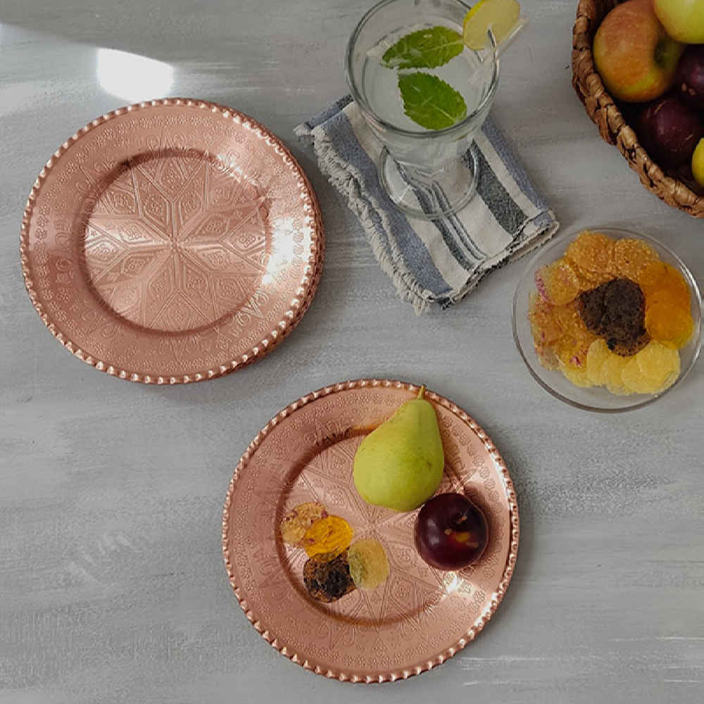 Price and Buy Persian Copper Dinnerware Plate – Model Atrin - Image 4