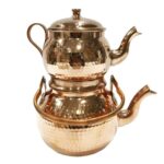 Price and Buy Persian Copper Double Teapot Durable and Hammered Cambyses