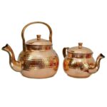 Price and Buy Persian Copper Double Teapot Durable and Hammered Cambyses - Image 5