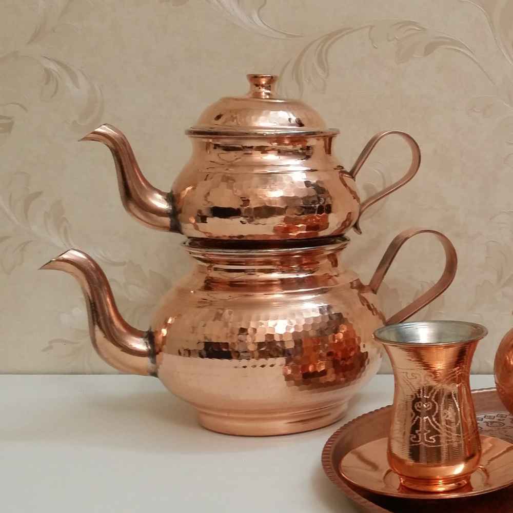 Price and Buy Persian Copper Double Teapot Durable and Hammered Rayan - Image 3