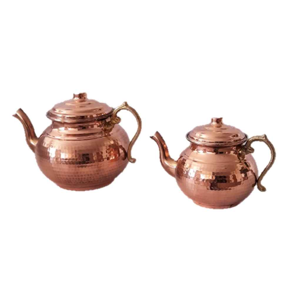 Price and Buy Persian Copper Double Teapot Durable and Hammered Sadaf - Image 4