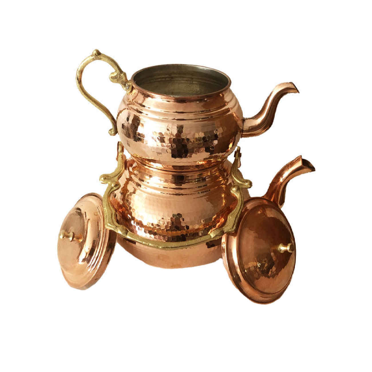 Price and Buy Persian Copper Double Teapot Durable and Hammered Taranom - Image 3