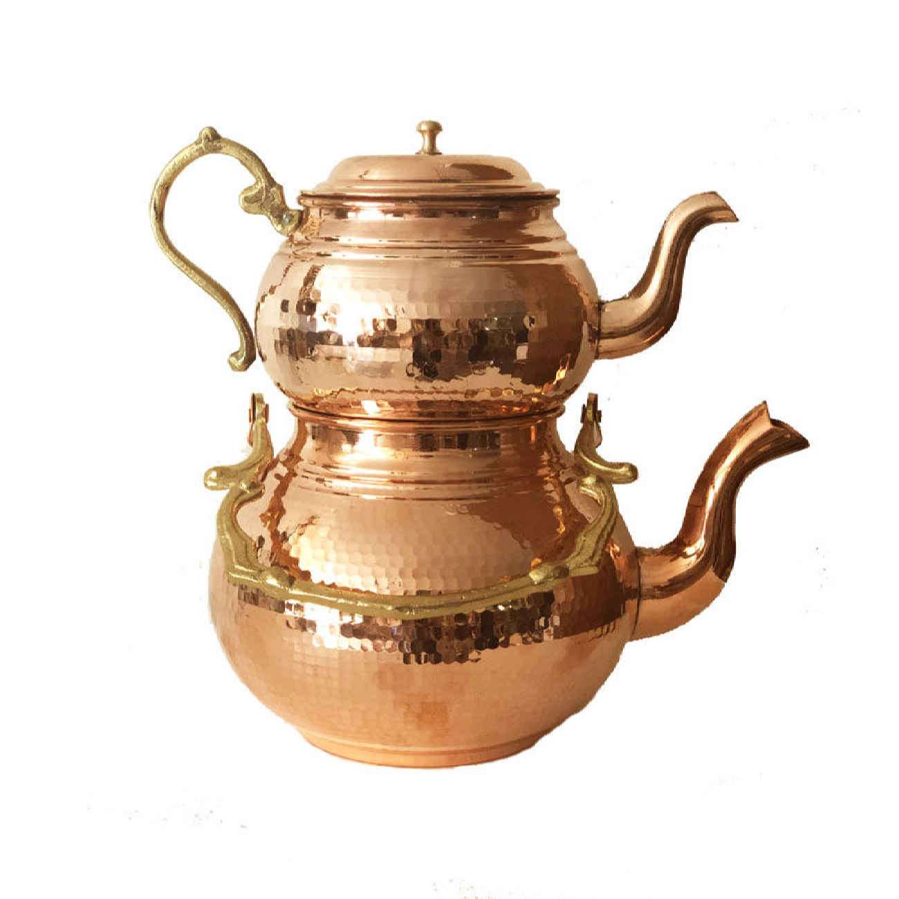 Price and Buy Persian Copper Double Teapot Durable and Hammered Taranom - Image 4
