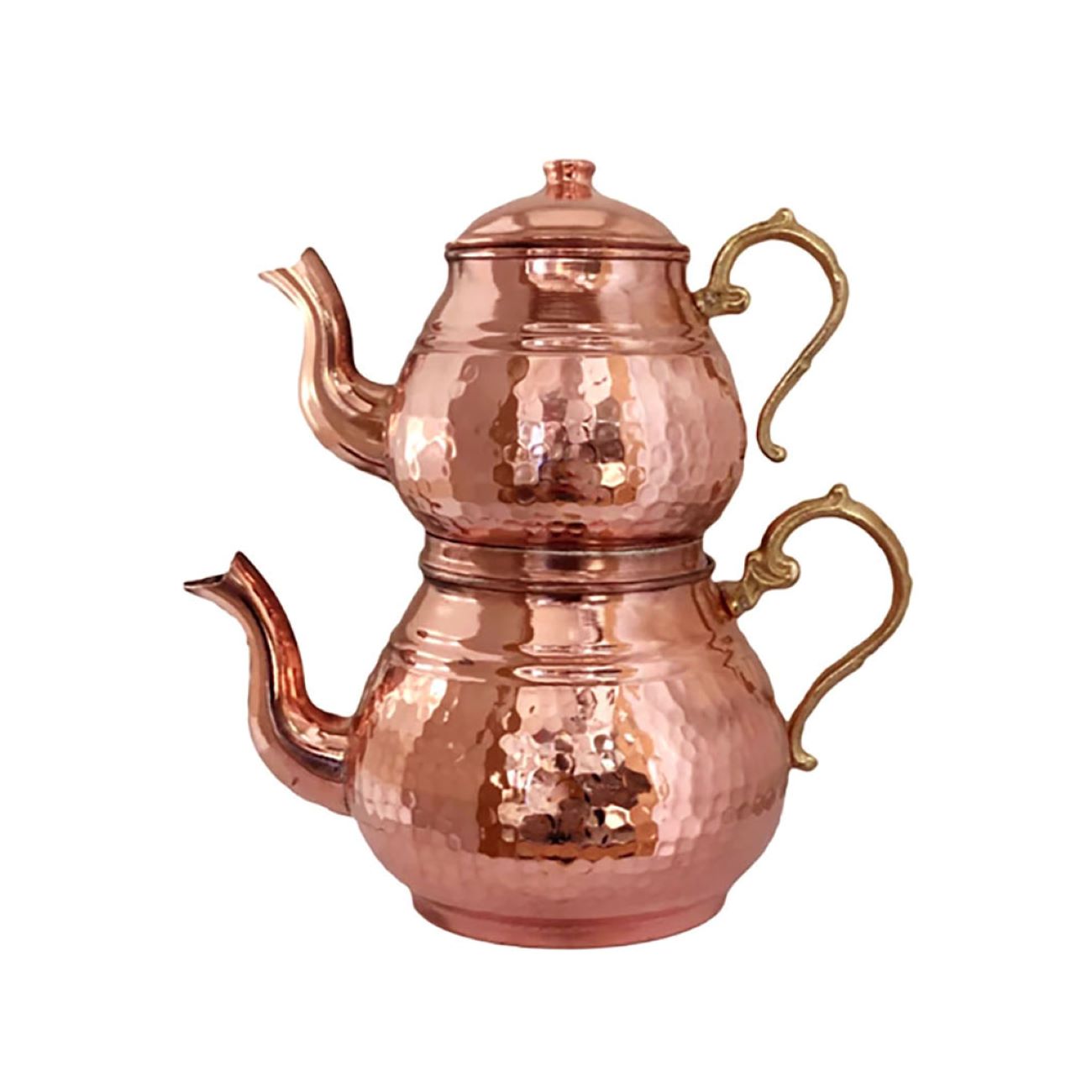 Price and Buy Persian Copper Double Teapot Durable and Hammered