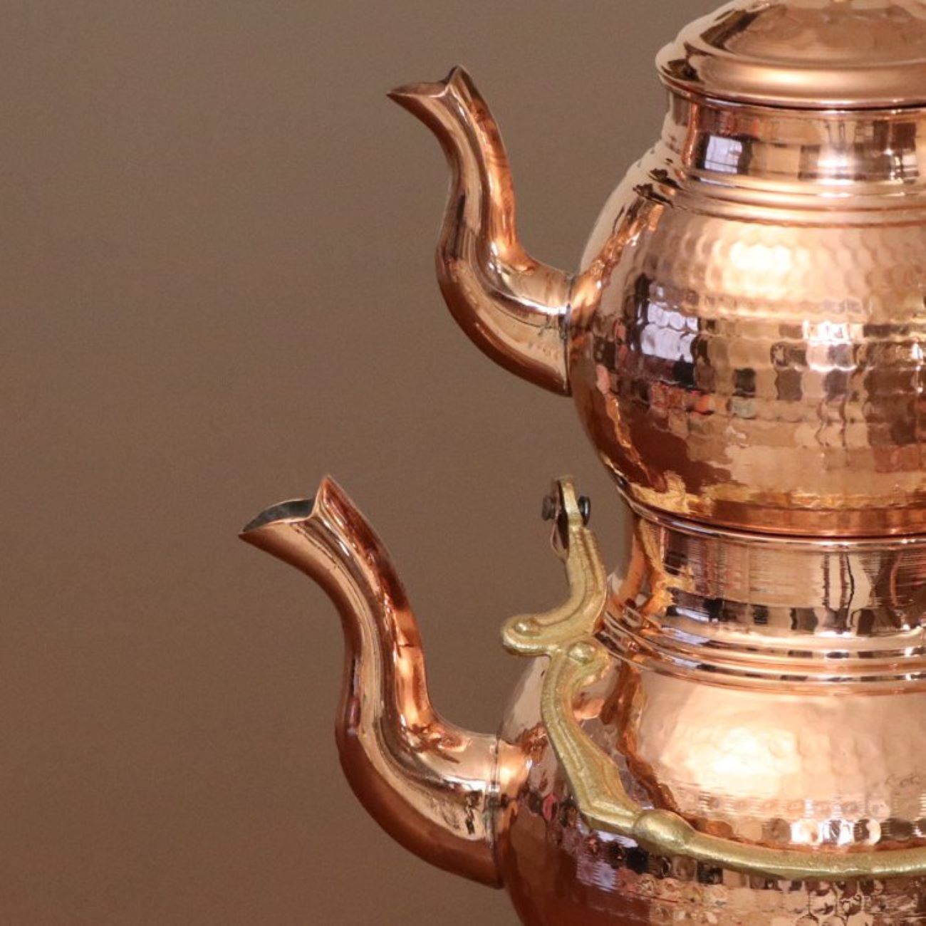 Price and Buy Persian Copper Double Teapot Durable & Hammered Nano Coated - Image 3