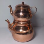 Price and Buy Persian Copper Double Teapot Durable & Hammered Nano Coated