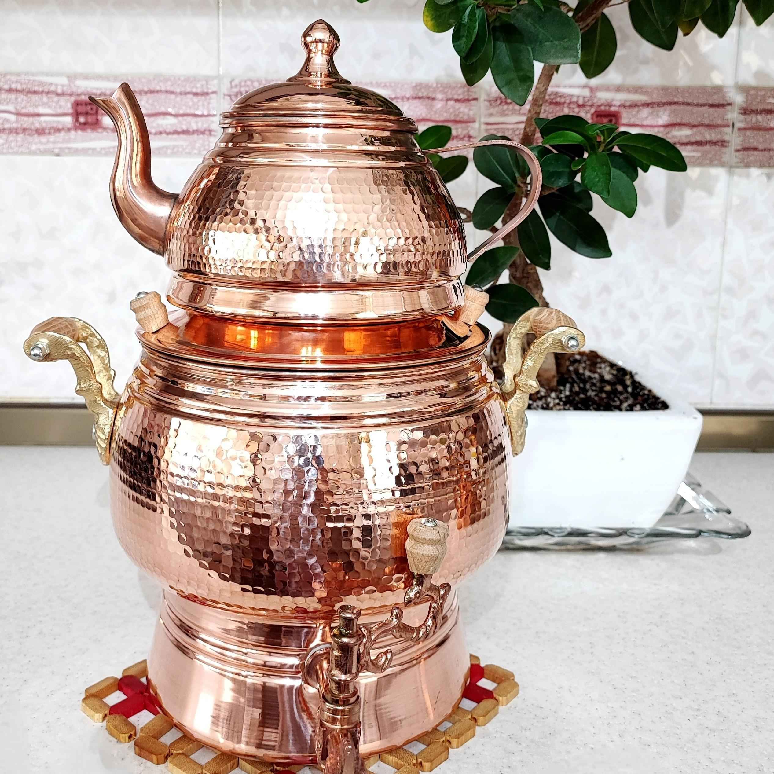 Price and Buy Persian Copper Double Teapot Hammered Abnus