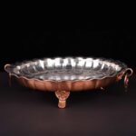 Price and Buy Persian Copper Footed Serving Tray Traditional Hammered Model Nafiseh - Image 3
