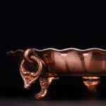 Price and Buy Persian Copper Footed Serving Tray Traditional Hammered Model Nafiseh - Image 4