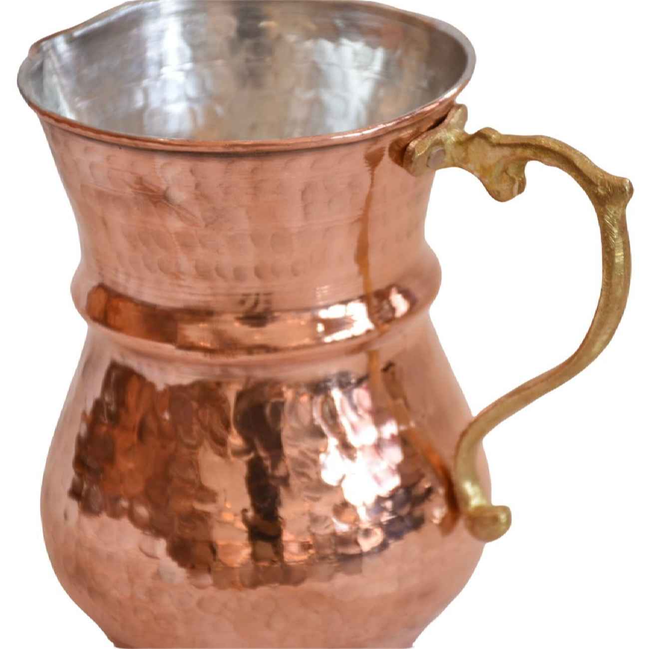Price and Buy Persian Copper Pitcher with Brass Handle Hammered & Handcrafted - Image 3