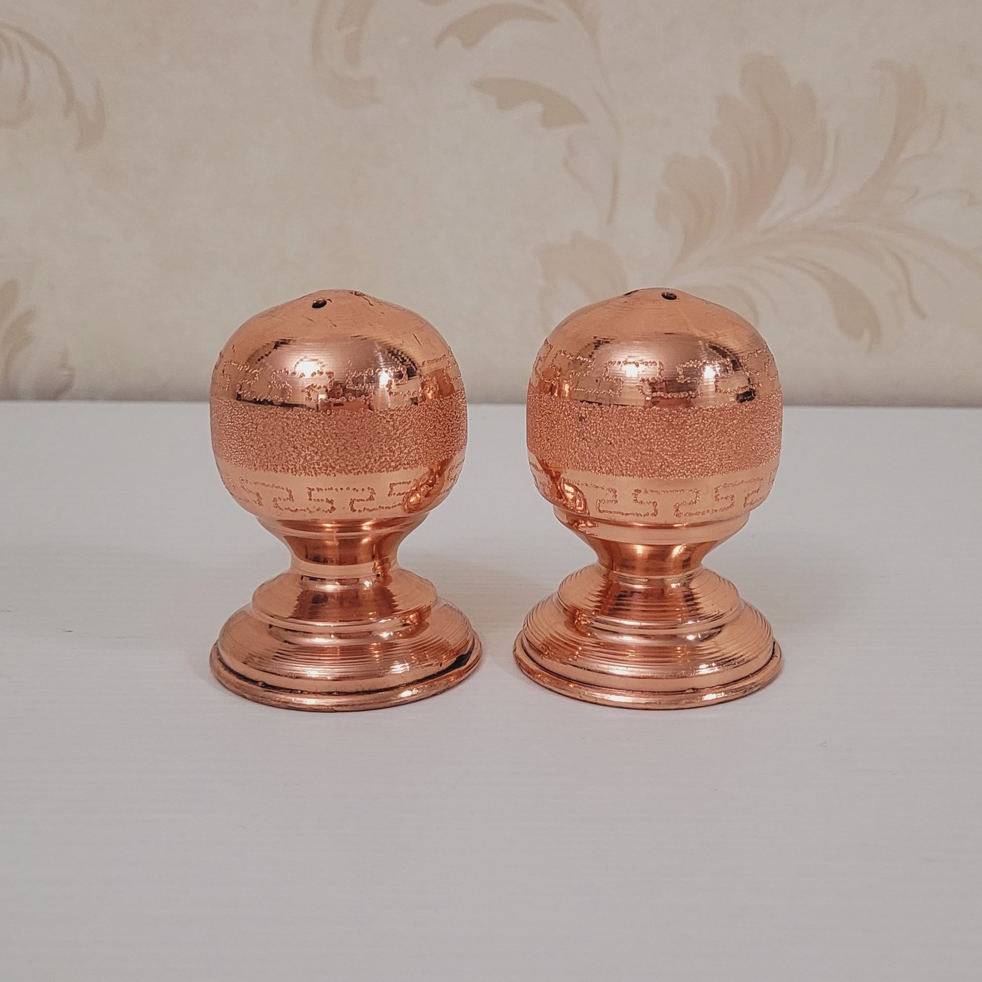 Price and Buy Persian Copper Salt & Pepper Shakers Hammered Bizhan Set of 2 - Image 4