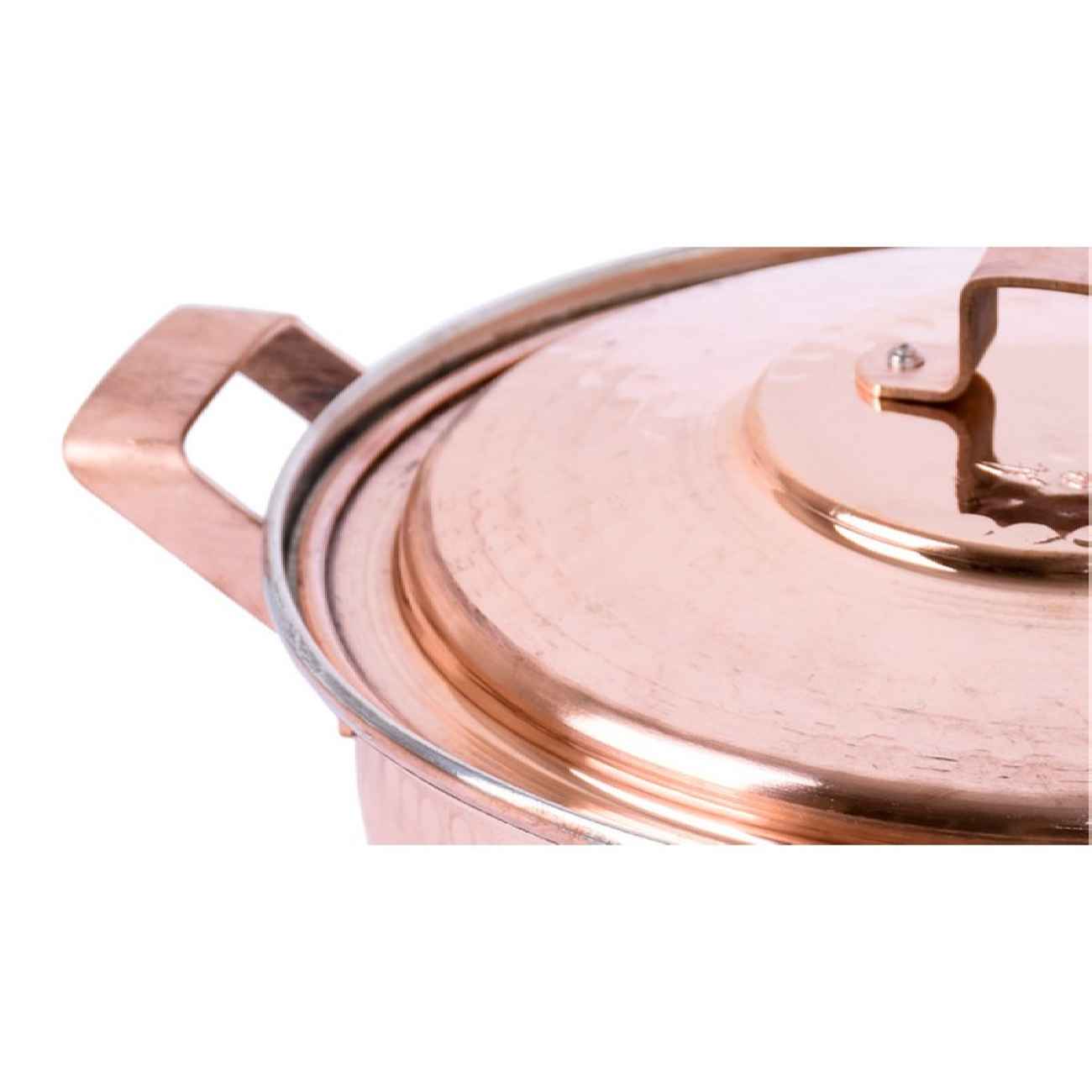 Price and Buy Persian Copper Sauté Pan – Hand-Hammered Dorsa Design - Image 4