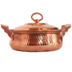 Price and Buy Persian Copper Sauté Pan – Hand-Hammered with Lid (Ashtad Model)