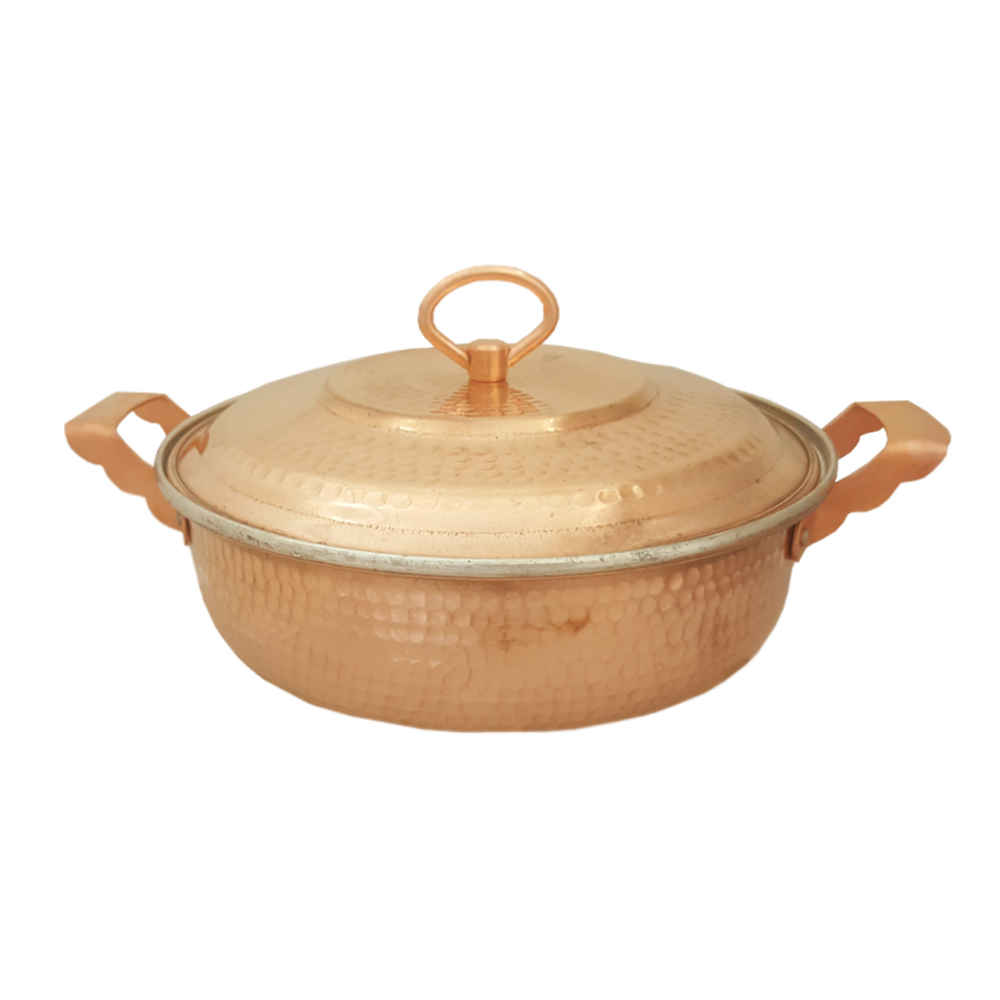 Price and Buy Persian Copper Sauté Pan – Handcrafted with Lid (Dara Model)