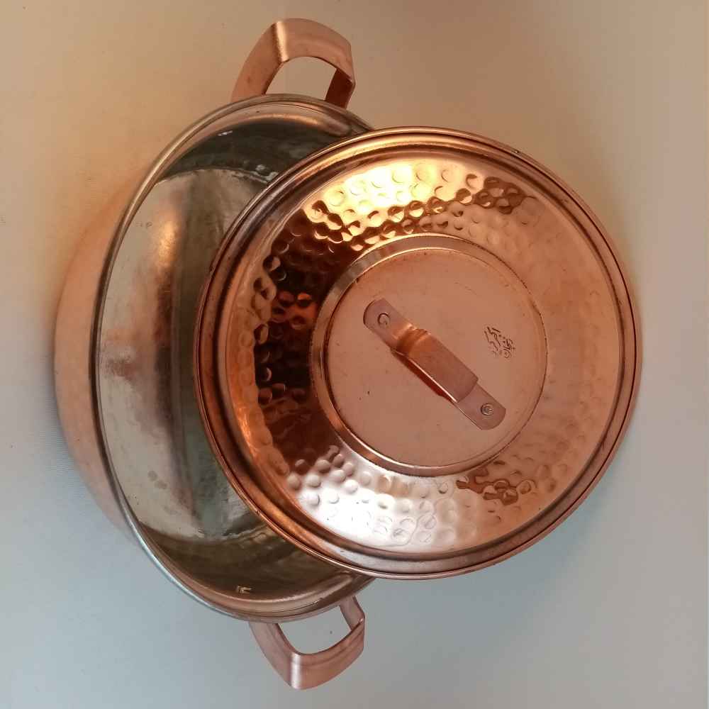 Price and Buy Persian Copper Sauté Pan – Handcrafted with Lid (Faraz Model) - Image 3