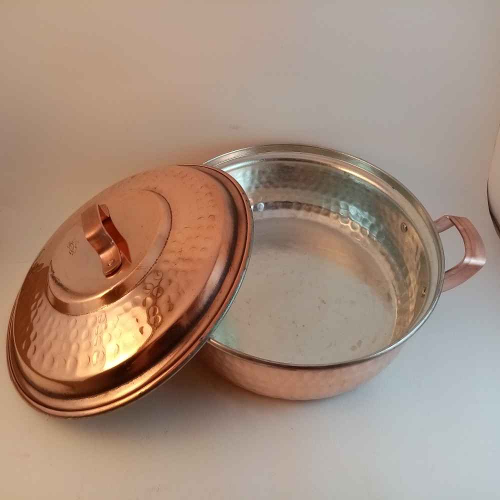 Price and Buy Persian Copper Sauté Pan – Handcrafted with Lid (Faraz Model) - Image 4