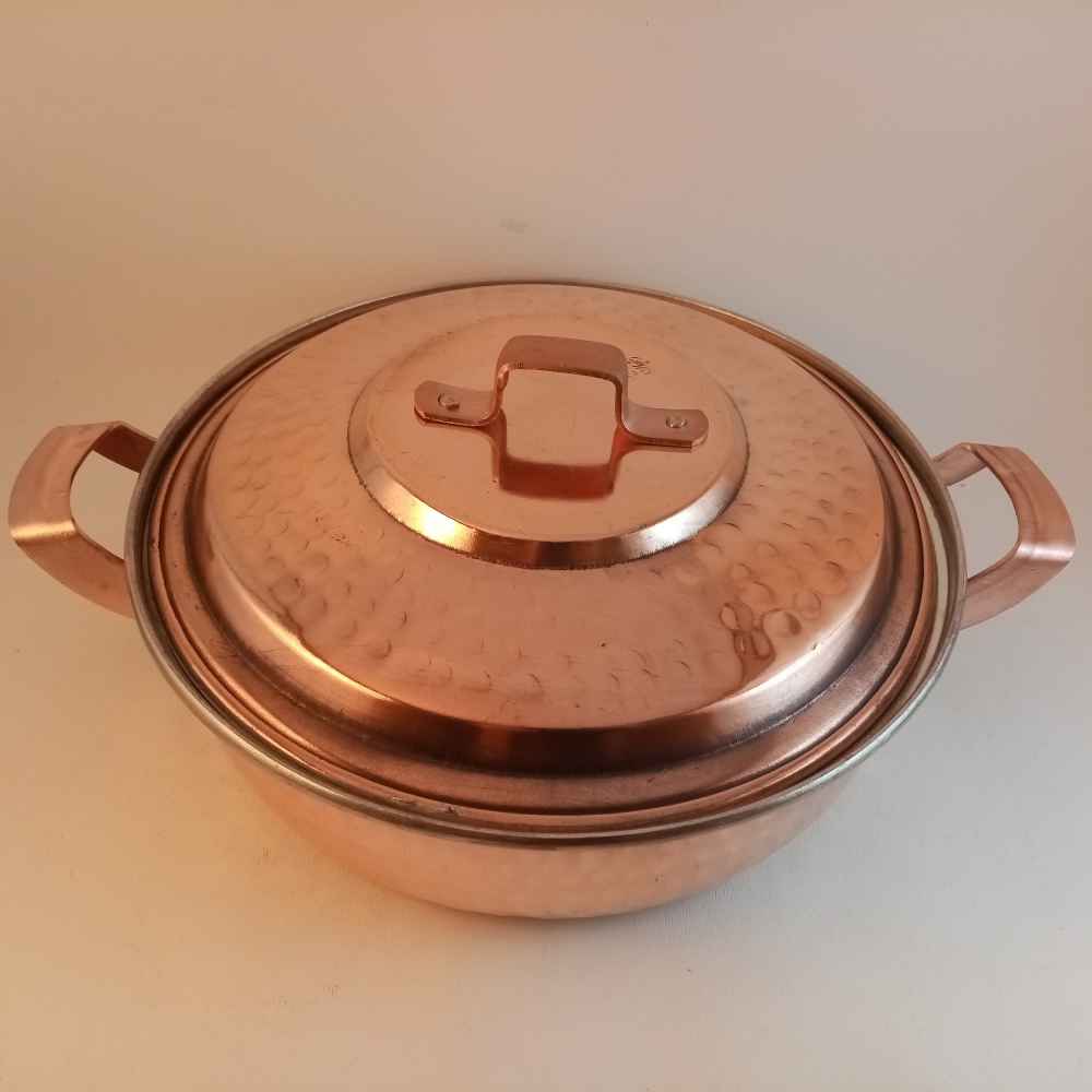 Price and Buy Persian Copper Sauté Pan – Handcrafted with Lid (Faraz Model) - Image 5