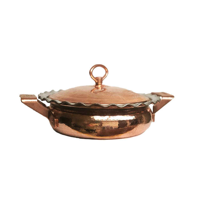 Price and Buy Persian Copper Sauté Pan – Handcrafted with Lid (Raha Model)