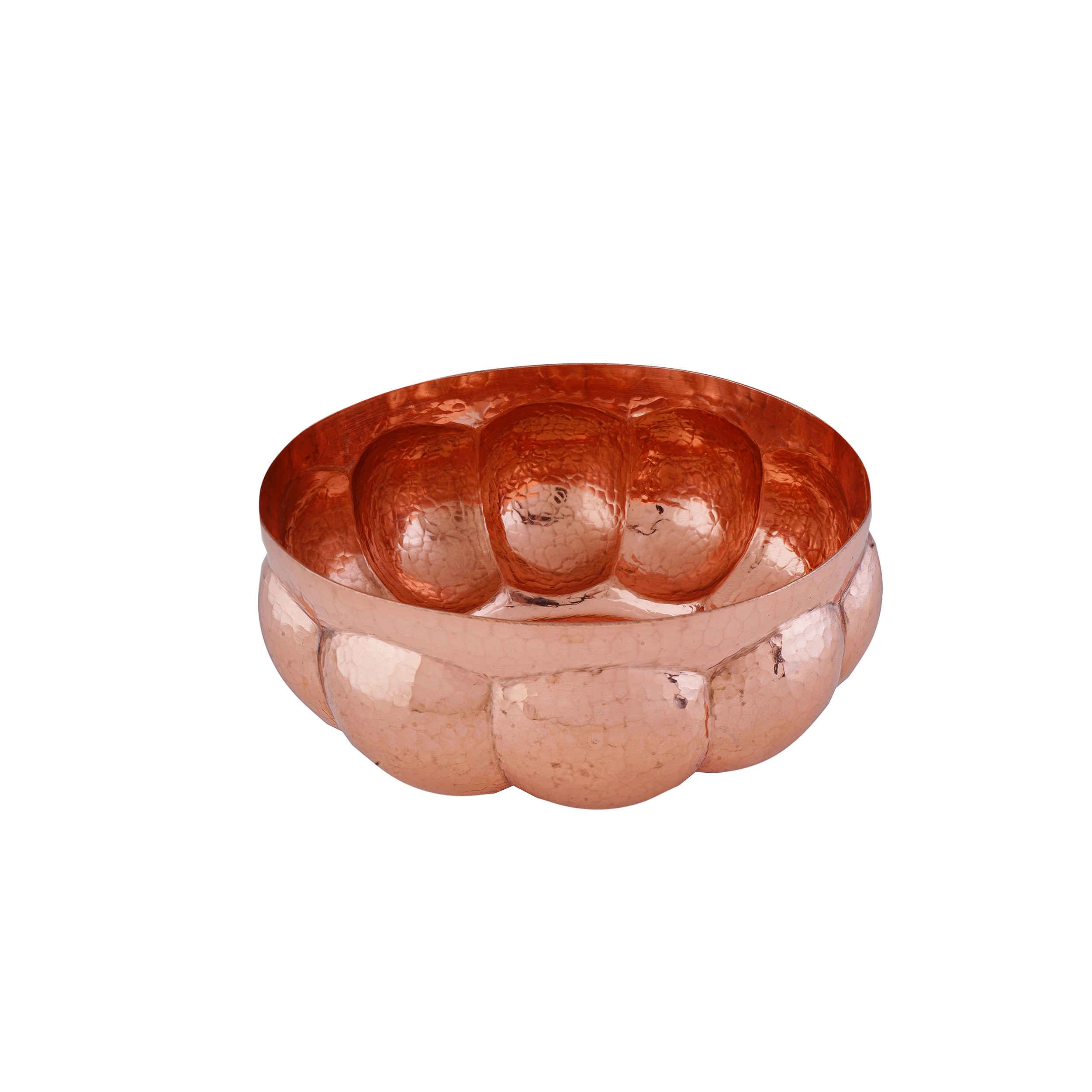Price and Buy Persian Copper Serving Fruit Bowl Hammered - Image 4