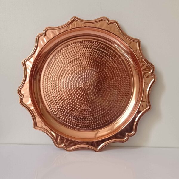 Price and Buy Persian Copper Serving Tray Hammered Handcrafted Round in Sun Design_68fff73063506.jpeg Price and Buy Persian Copper Serving Tray Hammered Handcrafted Round in Sun Design
