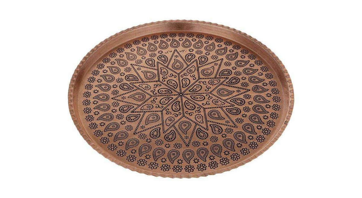 Price and Buy Persian Copper Serving Tray Traditionally Hammered 040 - Image 3