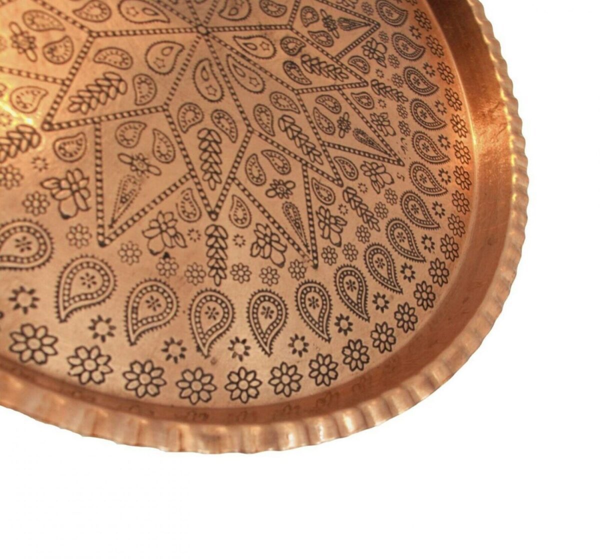 Price and Buy Persian Copper Serving Tray Traditionally Hammered 08 - Image 4