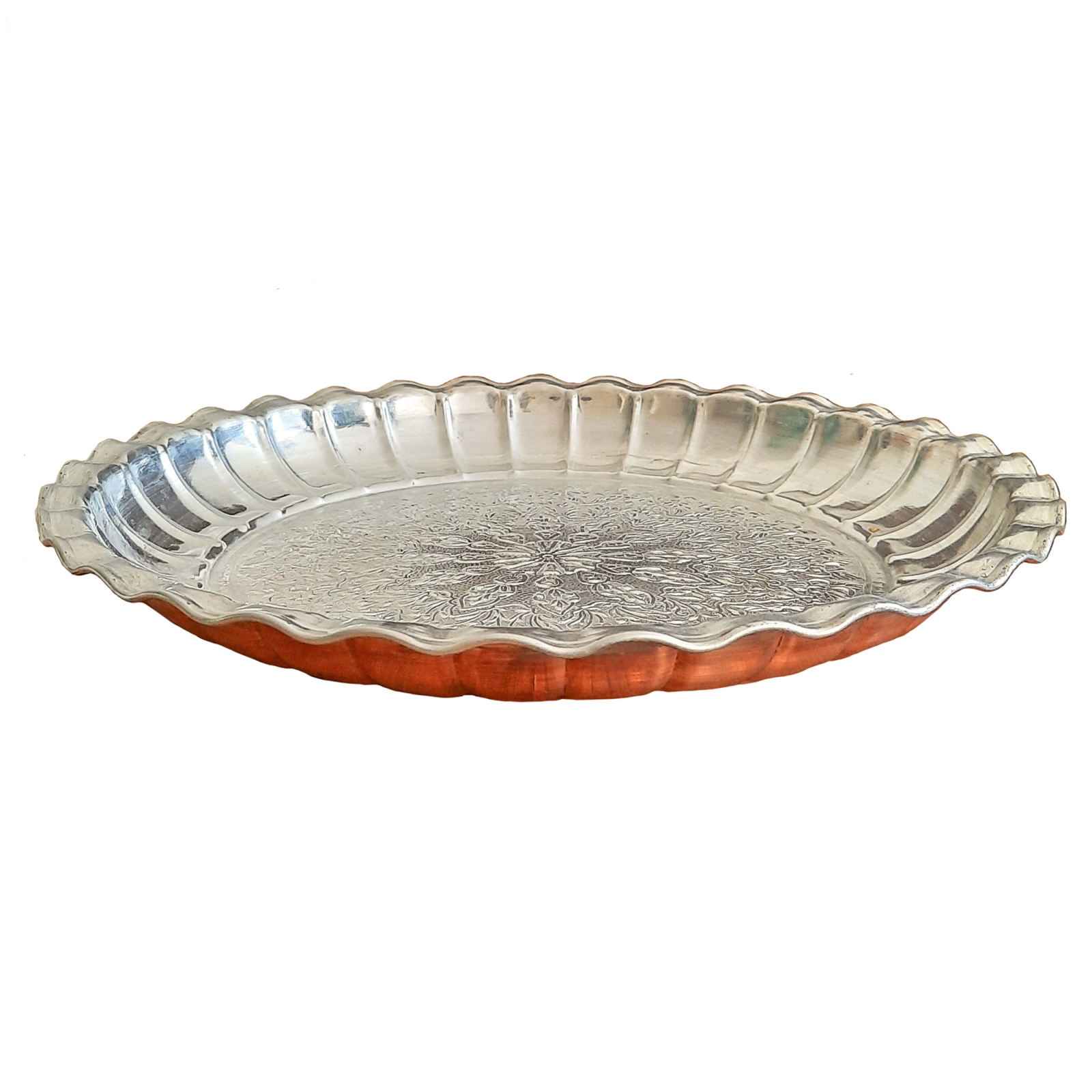 Price and Buy Persian Copper Serving Tray Traditionally Hammered Atran 01 - Image 3