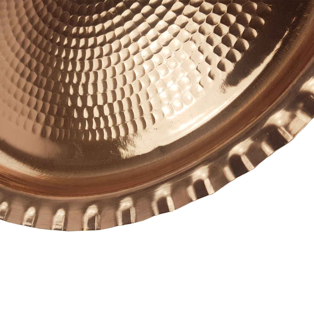 Price and Buy Persian Copper Serving Tray Traditionally Hammered Mahestan - Image 4