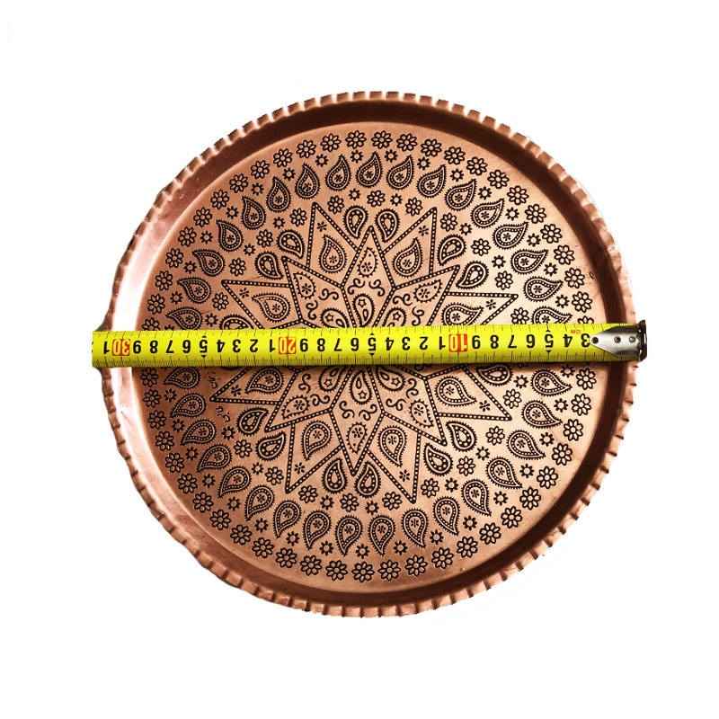 Price and Buy Persian Copper Serving Tray Traditionally Hammered Toranjestan - Image 3