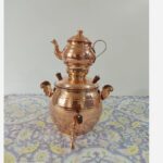 Price and Buy Persian Copper Stovetop Samovar 5L with Teapot, Hammered Finish